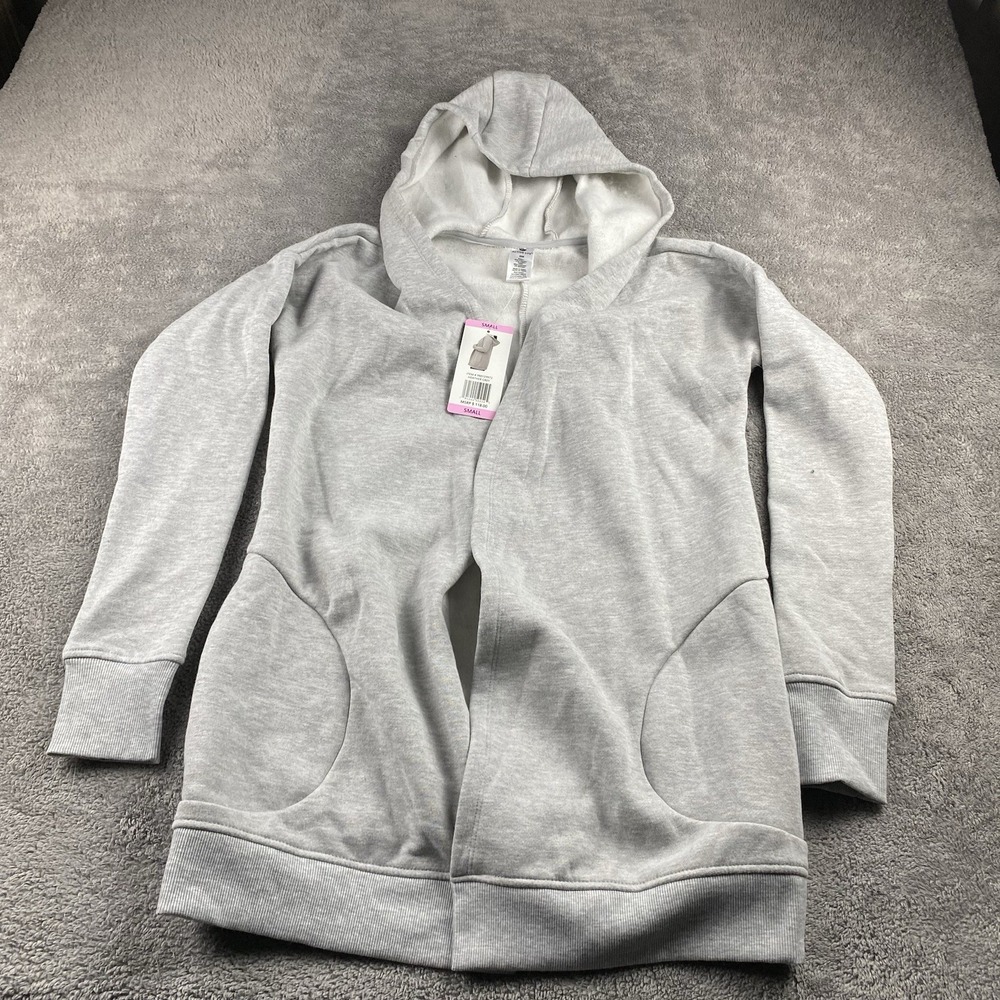 Active Life Cardigan Open-Front Womens Small Gray Long Sleeve NWT‎